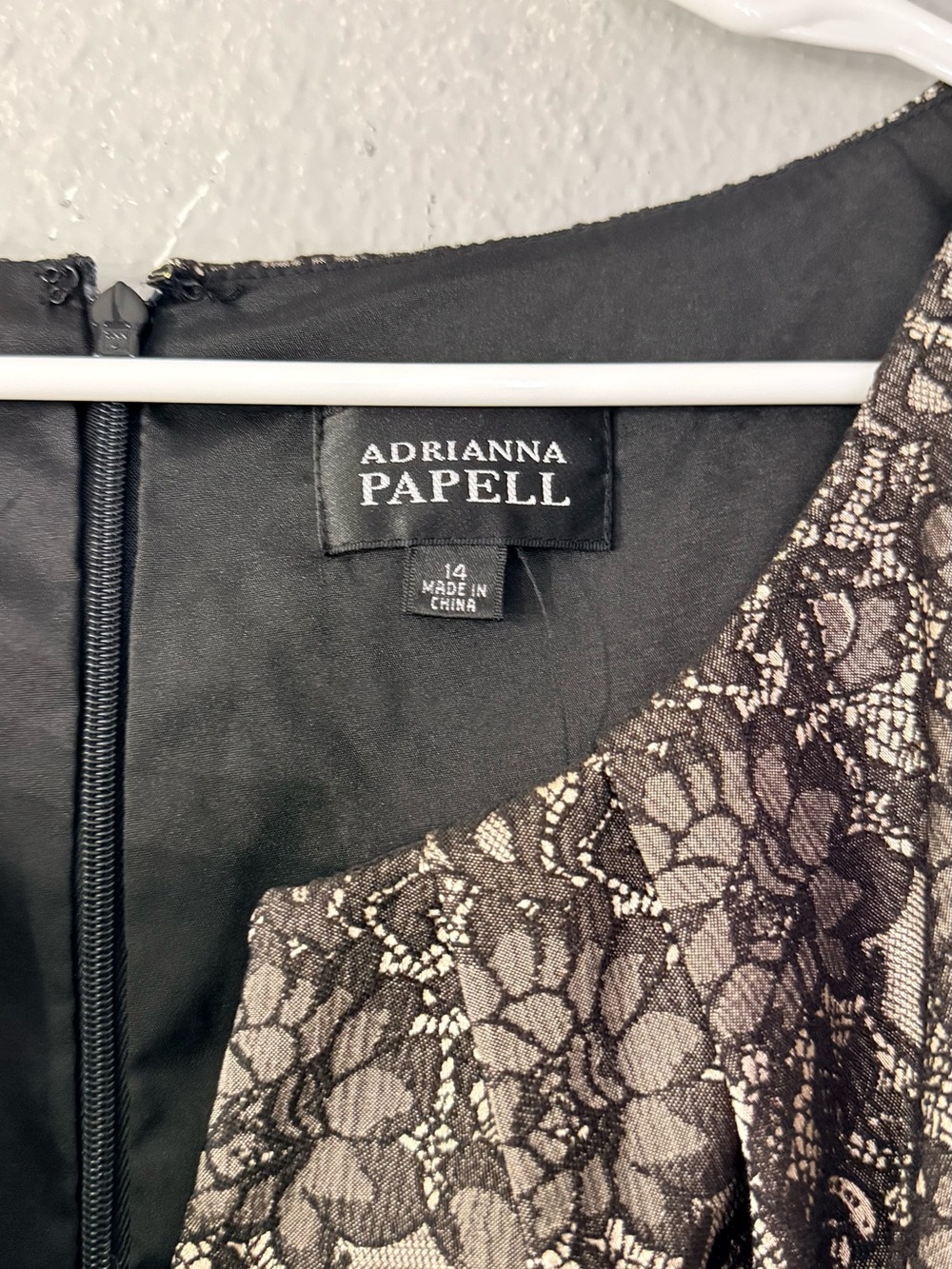 Adrianna Papell Metallic Bronze Lace Midi Dress - Picture 2 of 3